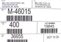 barcode label sample