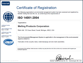 iso14001 certificate